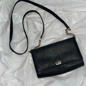 Kate Spade Women Leather Crossbody Bag Size Medium Black